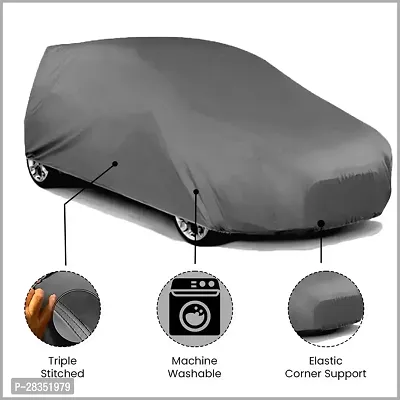 Classic Car Cover For Hyundai Santro ,Without Mirror Pockets ,Grey, For 2012, 2013, 2014, 2015, 2016, 2017, 2018, 2019, 2020, 2021, 2022 Models-thumb4