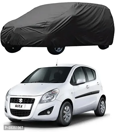 Classic Car Cover For Maruti Suzuki Ritz ,Without Mirror Pockets ,Grey-thumb0