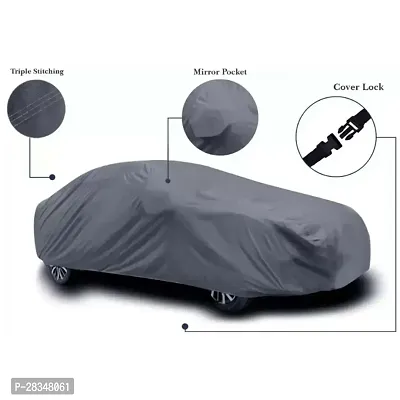 Classic Car Cover For Hyundai I-10 Grand Nios Uv Protection Grey-thumb4