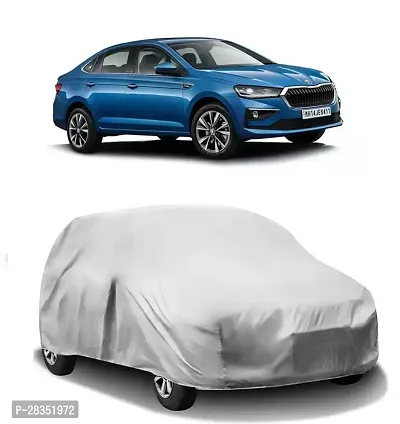 Classic Car Cover For Skoda Slavia ,Without Mirror Pockets ,Silver-thumb0