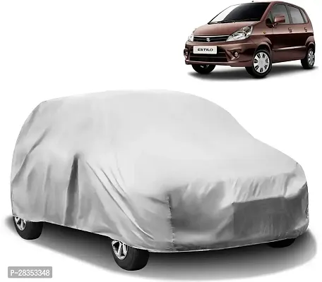 Stylish Car Cover For Maruti Zen Estilo - Without Mirror Pockets - Silver-thumb0