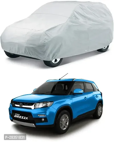 Classic Car Cover For Maruti Suzuki Vitara Brezza ,Without Mirror Pockets ,Silver