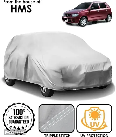 Stylish Car Cover For Maruti Suzuki Alto - Without Mirror Pockets - Silver-thumb0