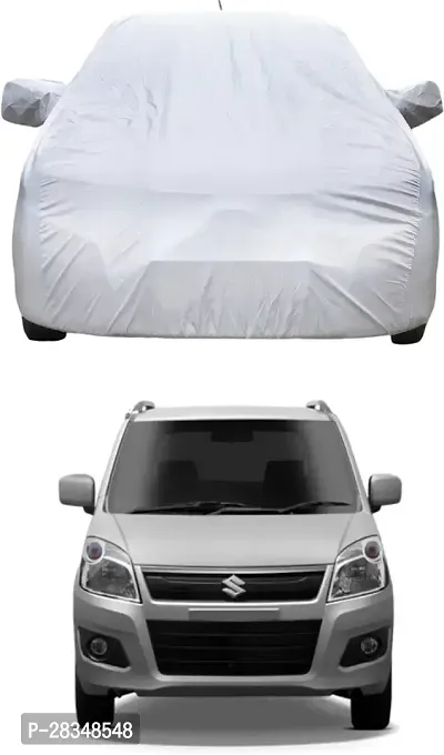 Car Cover For Maruti Suzuki Wagonr With Mirror Pockets-thumb0