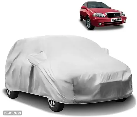 Autoretail Car Cover For Maruti Esteem With Mirror Pockets Silver