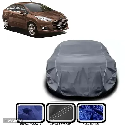 Dustproof Car Body Cover For Ford Fiesta 2011-2021 - Grey Matty-thumb0