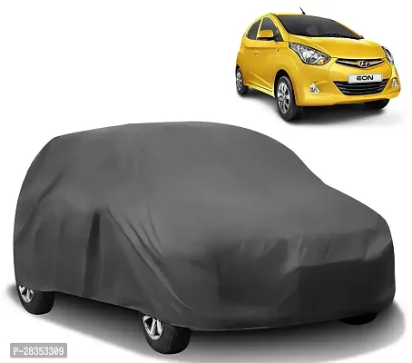 Stylish Car Cover For Hyundai Eon - Without Mirror Pockets - Grey