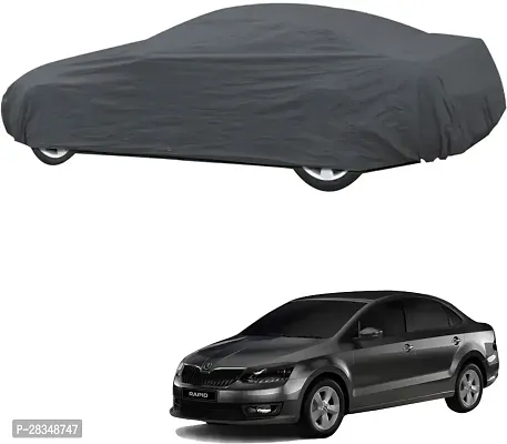 Autoretail Car Cover For Skoda Rapid Without Mirror Pockets Grey