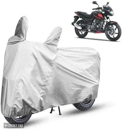 Water Repellent Two Wheeler Bike Cover For Bajaj Pulsar 180 Dts-I Silver