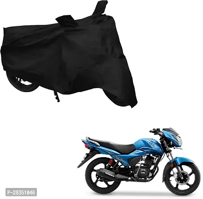 Water-Resistant Two Wheeler Bike Cover For Tvs Victor New Black-thumb0