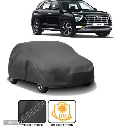 Classic Car Cover For Hyundai Creta 2020 ,Without Mirror Pockets ,Grey-thumb0