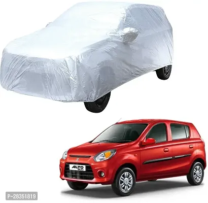 Classic Car Cover For Maruti Suzuki Alto 800 ,With Mirror Pockets ,Silver-thumb0