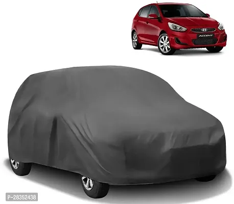 Stylish Car Cover For Hyundai Accent - Without Mirror Pockets - Grey