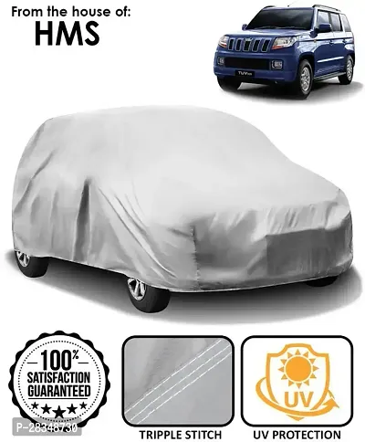 Autoretail Car Cover For Mahindra Tuv300 Without Mirror Pockets Silver-thumb0