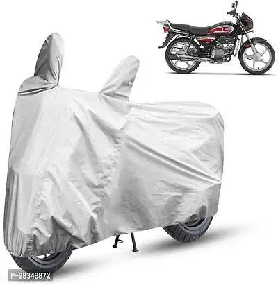 Autoretail Two Wheeler Cover For Hero Splendor Plus, Silver