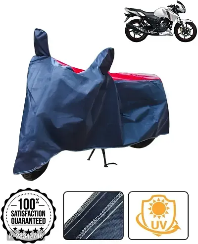 Designer Two Wheeler Cover For Tvs-Apache Rtr 160, Red, Blue