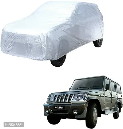 Autoretail Car Cover For Mahindra Bolero Without Mirror Pockets Silver