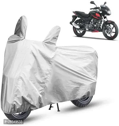 Designer Two Wheeler Cover For Bajaj-Pulsar 180 Dts-I, Silver-thumb0