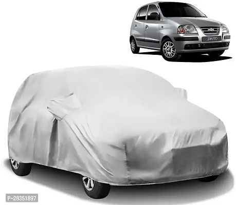 Classic Car Cover For Hyundai Santro ,With Mirror Pockets ,Silver