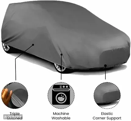 Classic Car Cover For Maruti Suzuki Alto K10 ,Without Mirror Pockets ,Grey-thumb2