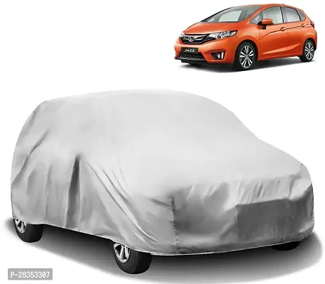 Stylish Car Cover For Honda Jazz - Without Mirror Pockets - Silver