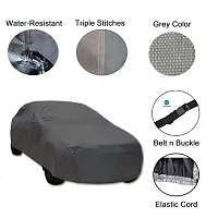 Autoretail Water Resistant - Dust Proof - Uv Proof Car Body Cover For Compatible With Hyundai New Verna 2023 Car Body Cover Grey Without Mirror-thumb3