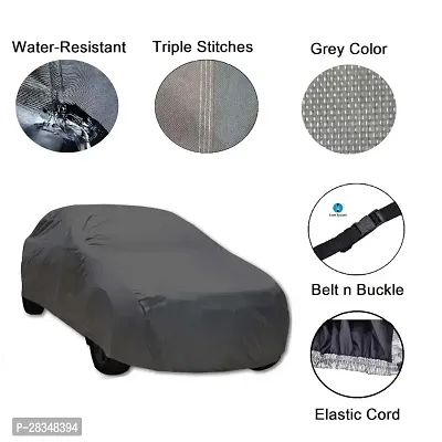 Autoretail Water Resistant - Dust Proof - Uv Proof Car Body Cover For Compatible With Hyundai New Verna 2023 Car Body Cover Grey Without Mirror-thumb4