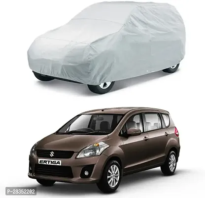 Designer Car Cover Without Mirror Pockets For Maruti Suzuki Ertiga-Silver-thumb2