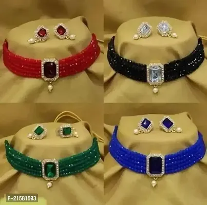 Elegant Alloy Jewellery Set for Women Pack of 4-thumb0
