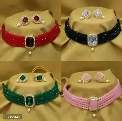 Elegant Alloy Jewellery Set for Women Pack of 4-thumb0