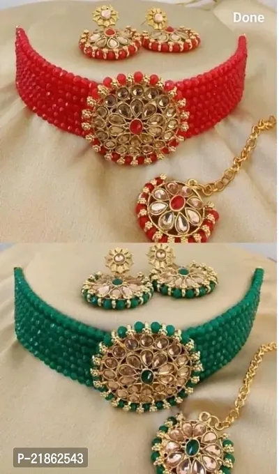 Festive Wear Fancy Choker Set Pack Of 2