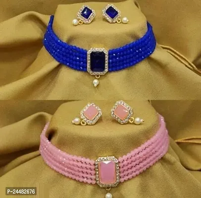 Elegant Alloy Jewellery Set For Women Pack Of 2-thumb0