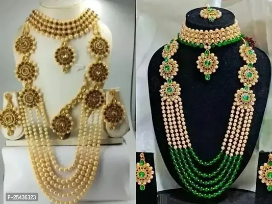 Elegant Alloy Jewellery Sets For Women Pack Of 2