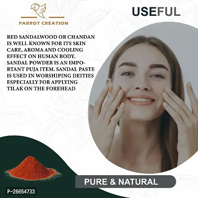 RED SANDALWOODD Powder/LAL Chandan/Chandan Powder/Organic/लाल चंदन / for Beauty,Pooja/RED Saunders (400 gram) (See Top 100 in Beauty) Face Pack-thumb2