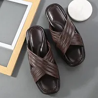 Men's Faux Leather Slippers Sandals-thumb4