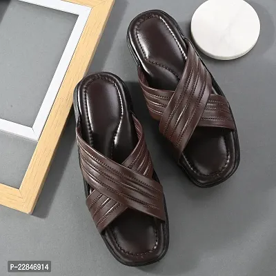 Men's Faux Leather Slippers Sandals-thumb5