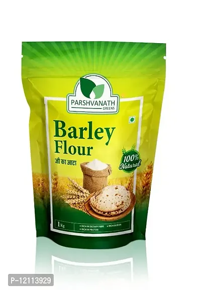PARSHVANATH GREENS Barley Flour 1 Kg | 100% Natural Jau ka Atta (Pack of 1)