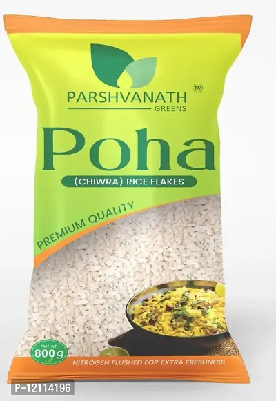PARSHVANATH GREENS Poha /Chiwra Rice Flakes | Orgenic Healthy White Poha (800g)