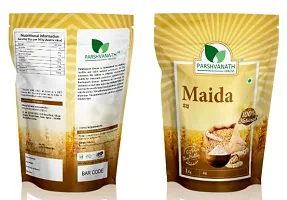 PARSHVANATH GREENS Maida Refined Wheat Flour 1000g Healthy Food for Weight Loss | No Preservatives, No Trans Fats, High Protein Food-thumb2