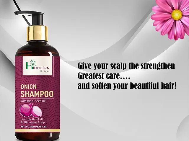 Onion Shampoo for controlling hair loss and dandruff