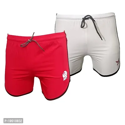 Classic Cotton Blend Solid Shorts for Men, Pack of 2-thumb0