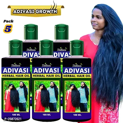 Adivasi Jadibuti Natural Hair Regrowth Oil Hair Oil-100Ml-Pack Of 5