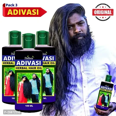 Adivasi Herbal Hair Oil Combo Hair Oil-100Ml-Pack Of 3-thumb0