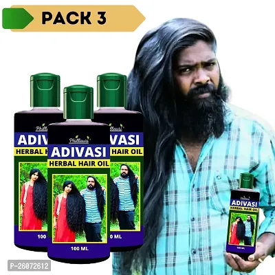 Adivasi Natural Jadibuti Hair Oil For Hair Growth-100Ml-Pack Of 3