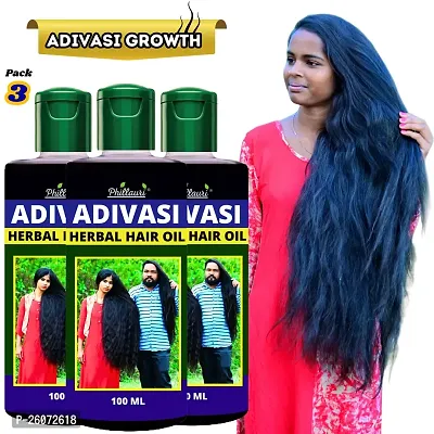 Adivasi Jadibuti Natural Hair Regrowth Oil Hair Oil-100Ml-Pack Of 3