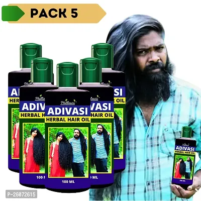 Adivasi Natural Jadibuti Hair Oil For Hair Growth-100Ml-Pack Of 5-thumb0