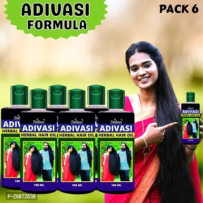 Adivasi Natural Made Powerful Effective Jadibutiya Hair Oil-100Ml-Pack Of 6