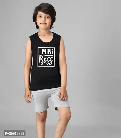 Buy Fabulous Black Cotton Blend Printed Clothing Sets For Boys Online In India At Discounted Prices