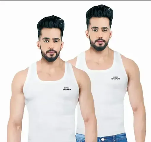 Stylish Cotton Solid Vest for Men