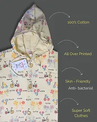 Funny Bear Printed Cotton Sweatshirt Hoodie Tshirt and Pyjama Pant Winter Clothing Set for Infant New Born Kid-thumb3